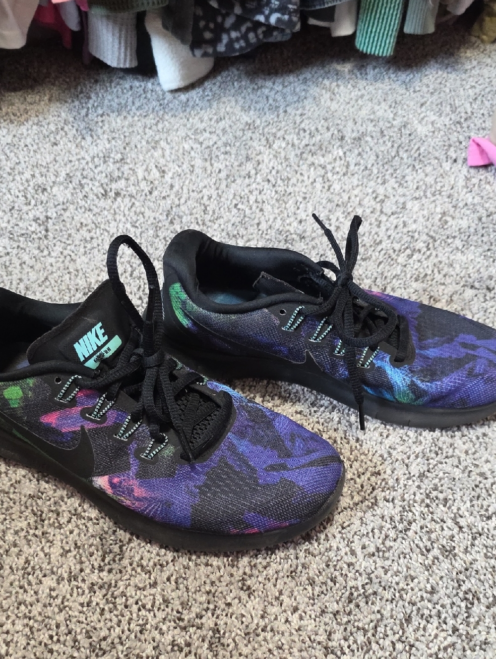 Nike Black Multicolor Running Shoes